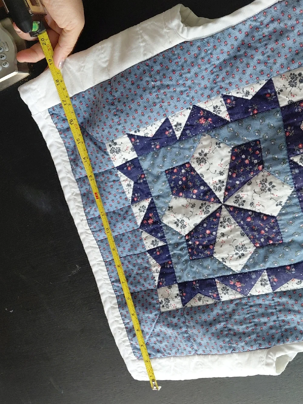 Handmade Cropped Patchwork Quilted Vest | Upcycled Blue White Cottagecore Jacket